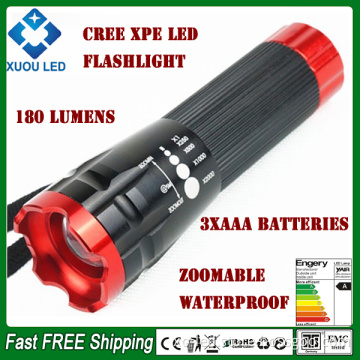 2015 New 180lm Aluminium Alloy CREE XPE LED Flahlight